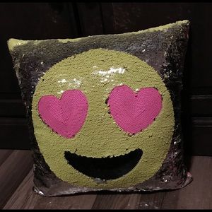 Justice Flip Sequin Emoji Pillow